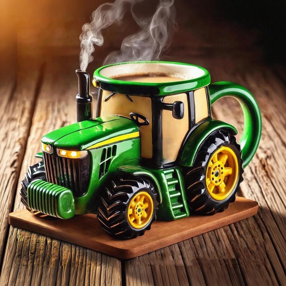 Coffee Equipment Eu - Кофейная кружка с трактором ручной работы,