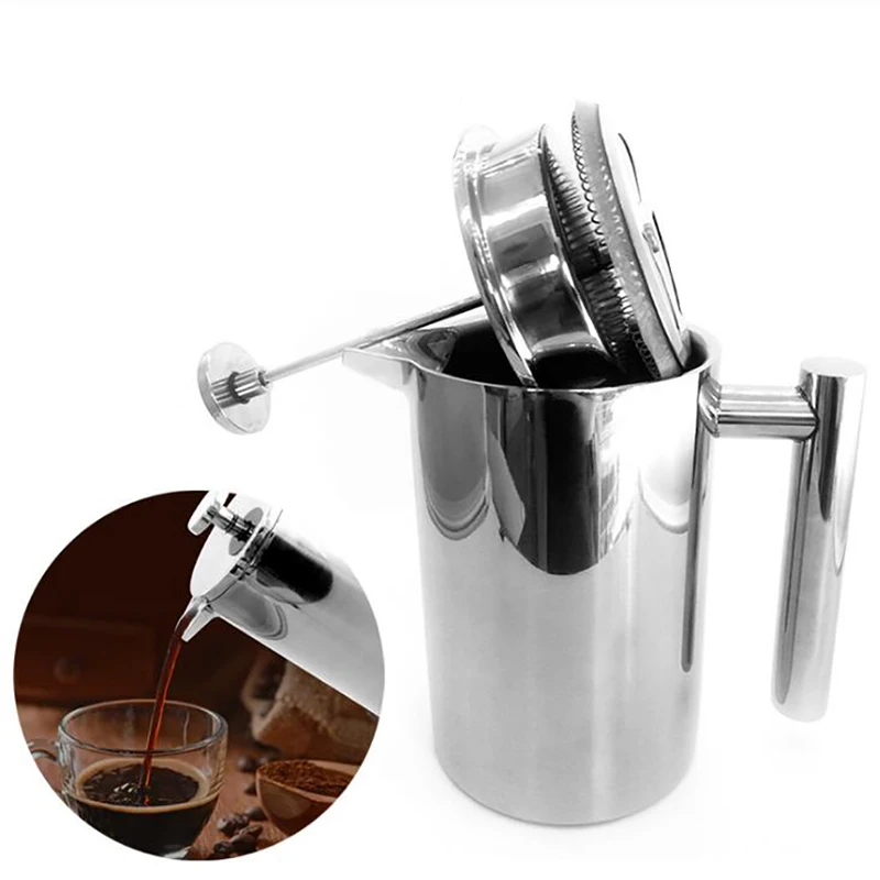Coffee Equipment For Camping - Термостойкая кофеварка-френч-пресс с двойными стенками и