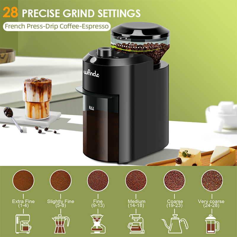 Электрическая кофемолка Wancle – обзор и цена Coffee Grinder Burr Flat